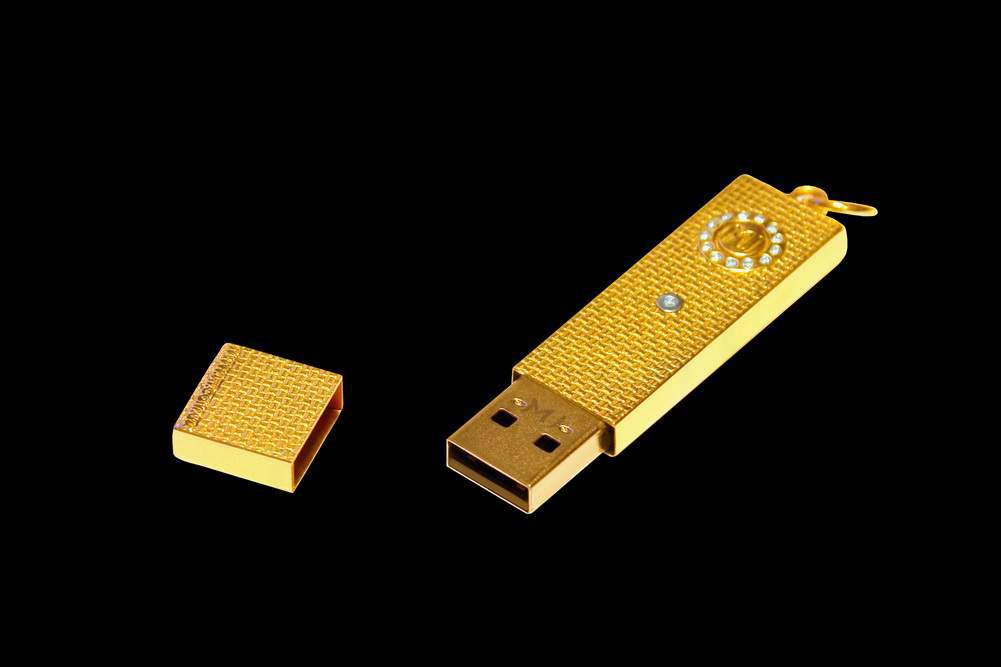 MJ - USB Flash Drive Gold 777 Diamond SingleCopy - Super Fast Memory